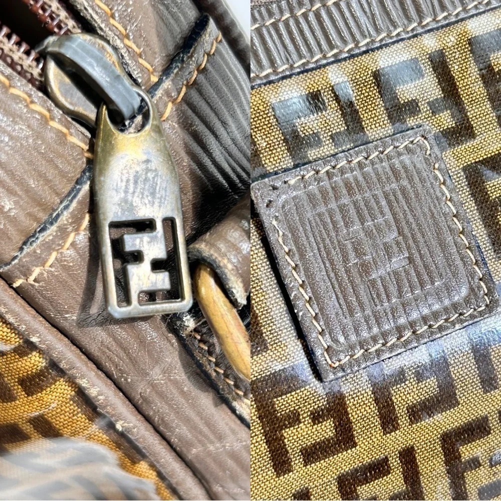FENDI Unisex Vintage Zucca Crossbody Bag - Picture 9 of 14